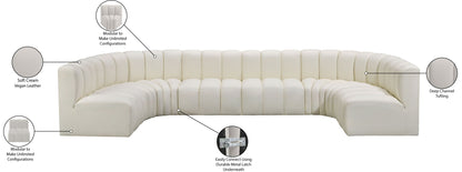 Arc - Faux Leather Modular U-Shaped Sectional