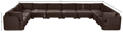 Hammond - Velvet Performance Fabric Upholstered 10 Piece Sectional