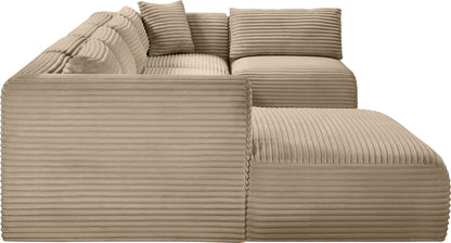 Shaggy - Fabric 5 Piece Modular U-Shaped Sectional