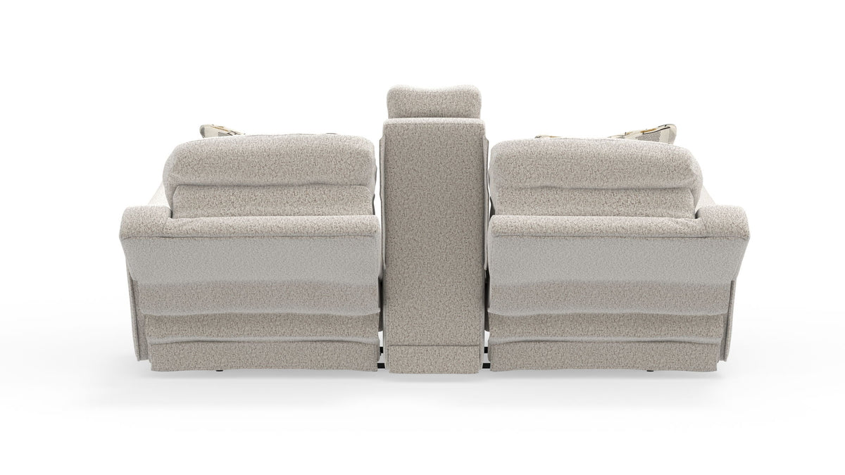 Micah - Power Headrest Power Deep Seat Reclining Console Loveseat - Oatmeal