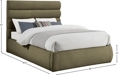 Adam - Boucle Fabric Bed With 52" Headboard