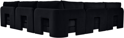 Hammond - Velvet Performance Fabric Upholstered 5 Piece Armless Sectional