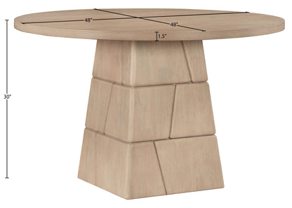 Tavio - 48" Oak Veneer And Solid Wood Dining Table