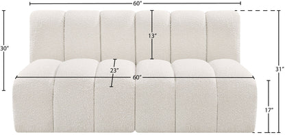 Arc - Boucle Fabric 2 Seats Modular Sofa