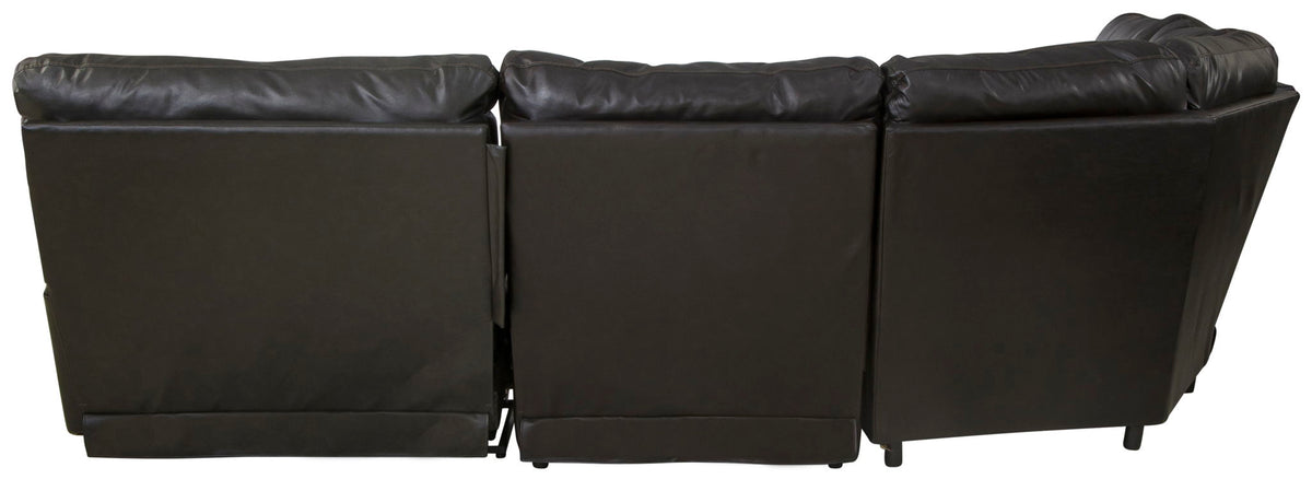 Como - 5 Piece Italian Leather Match Reclining Sectional