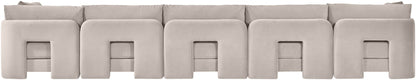 Hammond - Velvet Performance Fabric Upholstered 5 Piece Sofa
