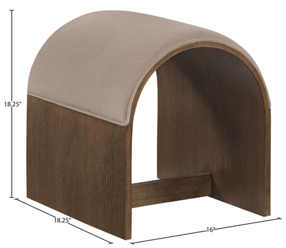 Sable - Velvet Performance Fabric Upholstered Bench
