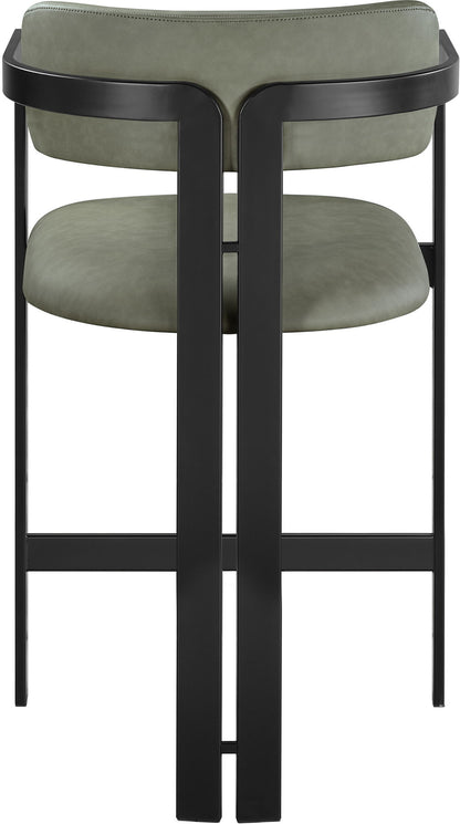 Aurum - Vegan Leather Upholstered Counter Stool With Graphite Black Base