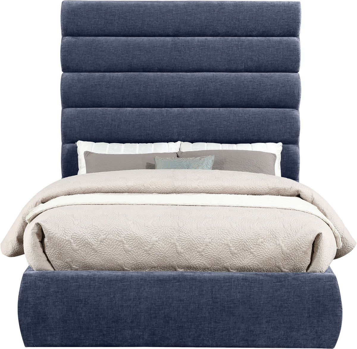 Adam - Chenille Fabric Bed With 70.5" Headboard