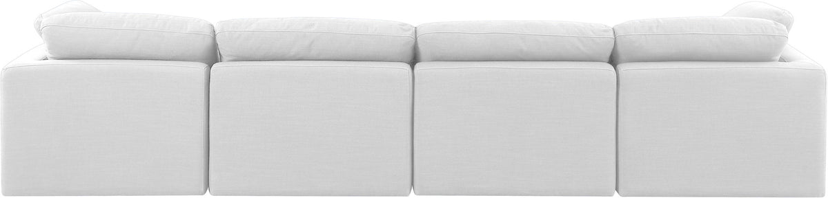 Indulge - Linen 4 Piece Modular Sofa - White
