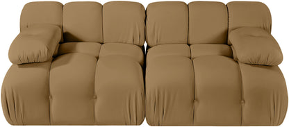 Orin - Velvet Performance Fabric Upholstered 2 Piece Modular Sofa