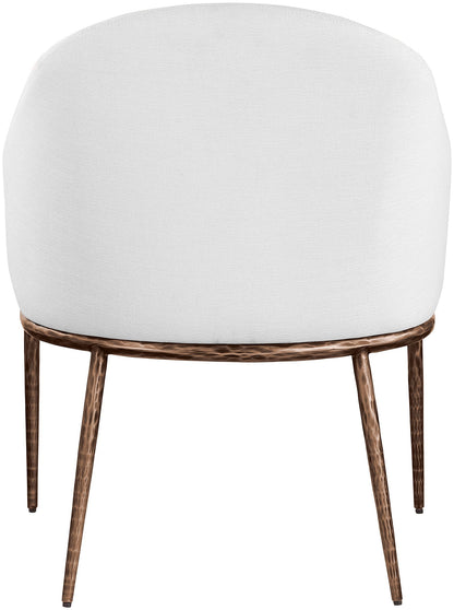 Ferro - Upholstered Dining Arm Chair With Brushed Bronze Legs