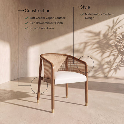 Sylvan - Vegan Leather Dining Chair (Set of 2) - Brown Frame