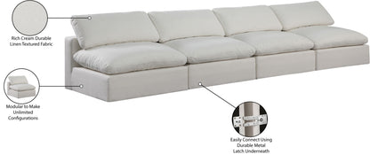 Comfy - Linen Modular Armless Sofa 4 Seats