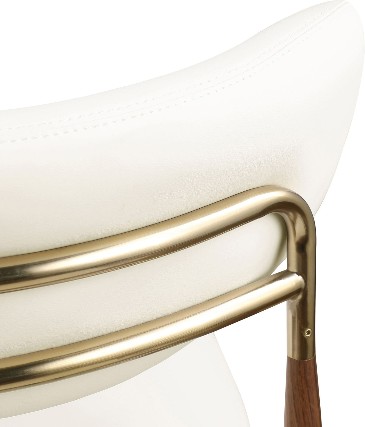 Ronda - Vegan Leather Upholstered Dining Side Chair - Walnut Legs