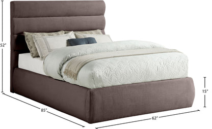Adam - Linen Fabric Bed With 52" Headboard