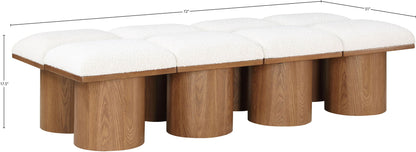 Pavilion - 8 Piece Modular Bench With Brown Base