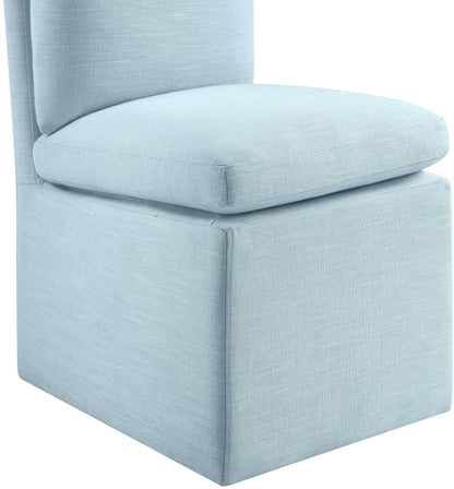 Nelori - Linen Textured Performance Fabric Upholstered Dining Chair (Set of 2)