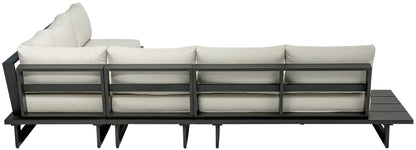 Maldives - 4 Piece Water Resistant Outdoor Patio Modular Sectional With Gray Base