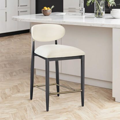 Riccio - Stool - Black And Gold Frame