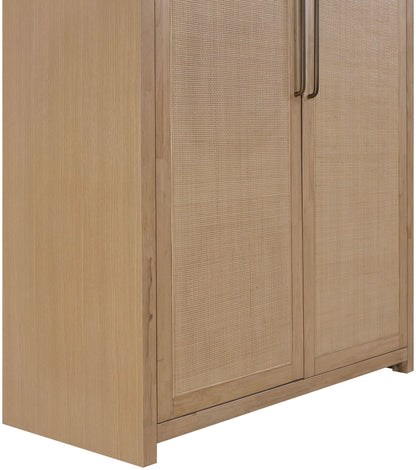Vana - Solid Wood, Oak Veneer And Stainless Steel Storage Cabinet