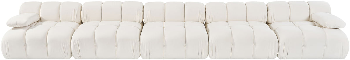 Orin - Velvet 5 Piece Modular Armless Sofa