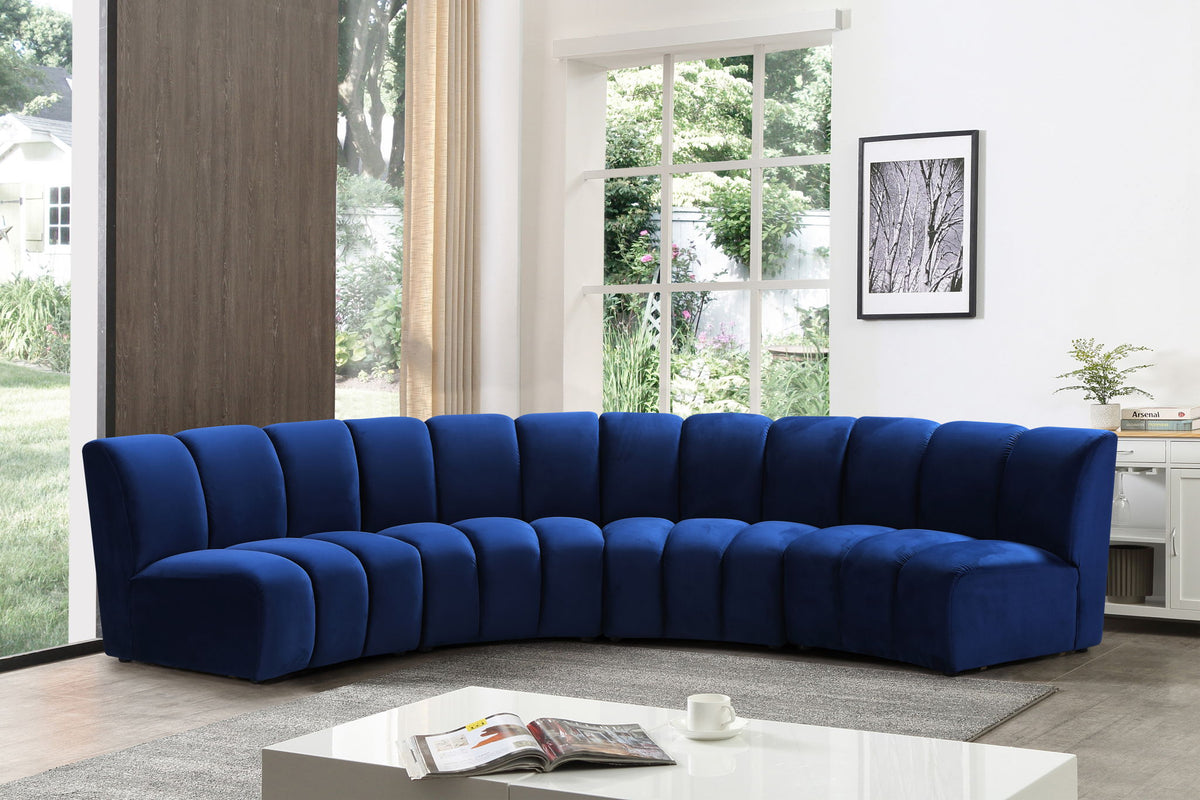 Infinity - 4 Piece Velvet Modular Sectional