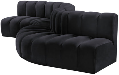 Arc - Velvet 6 Piece Curved Modular Sofa