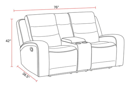 Napa - Manual Console Loveseat - Wrangler Clay