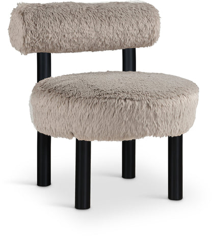Ambre - Vegan Shearling Fabric Upholstered Accent Chair