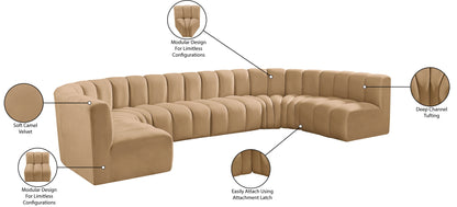 Arc - Velvet Modular U-Shaped Sectional