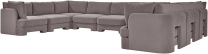 Hammond - Velvet Performance Fabric Upholstered 9 Piece Sectional