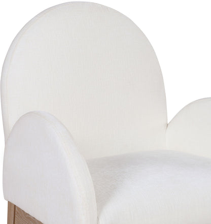 Waldorf - Chenille Dining Arm Chair With Natural Legs