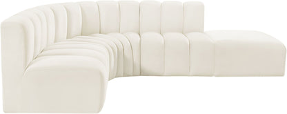 Arc - Velvet 5 Piece Corner Modular Sofa