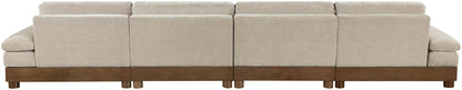 Turin - Chenille Fabric Upholstered Modular Sectional - Taupe