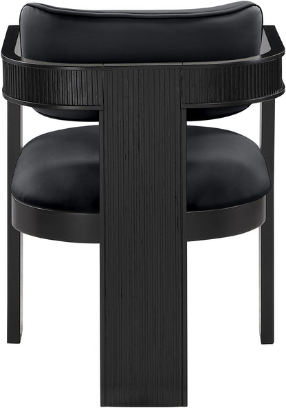 Sacha - Vegan Leather Upholstered Dining Chair With Black Base (Set of 2)