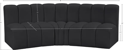 Arc - Faux Leather 3 Piece Modular Corner Sofa