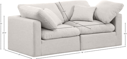 Indulge - Linen 2 Seat Modular Sofa