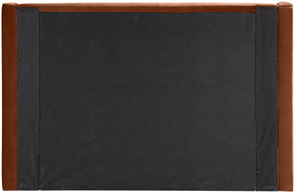 Kendall - Velvet Upholstered Bed - Cognac