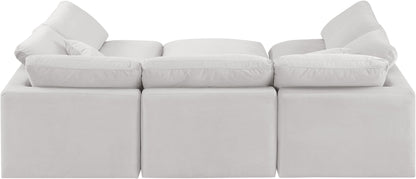 Indulge - Velvet 6 Piece Modular Sectional