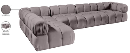 Orin - Velvet 5 Piece Modular Sectional