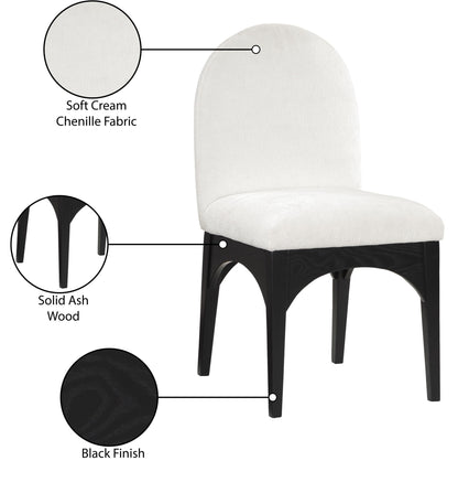 Waldorf - Chenille Dining Side Chair With Black Legs