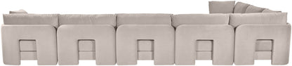 Hammond - Velvet Performance Fabric Upholstered 7 Piece Sectional
