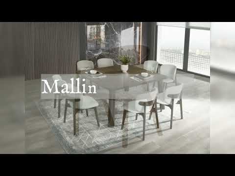 Mallin - Side Chair (Set of 2) - Gray Chenille & Walnut