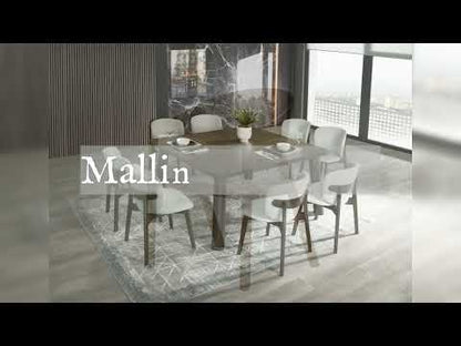 Mallin - Side Chair (Set of 2) - Gray Chenille & Walnut