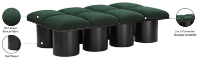 Pavilion - 8 Piece Modular Bench With Black Base