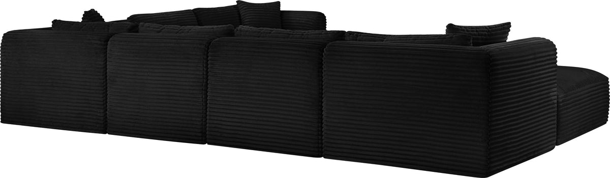 Shaggy - 7 Piece Modular U-Shaped Sectional With Ottoman