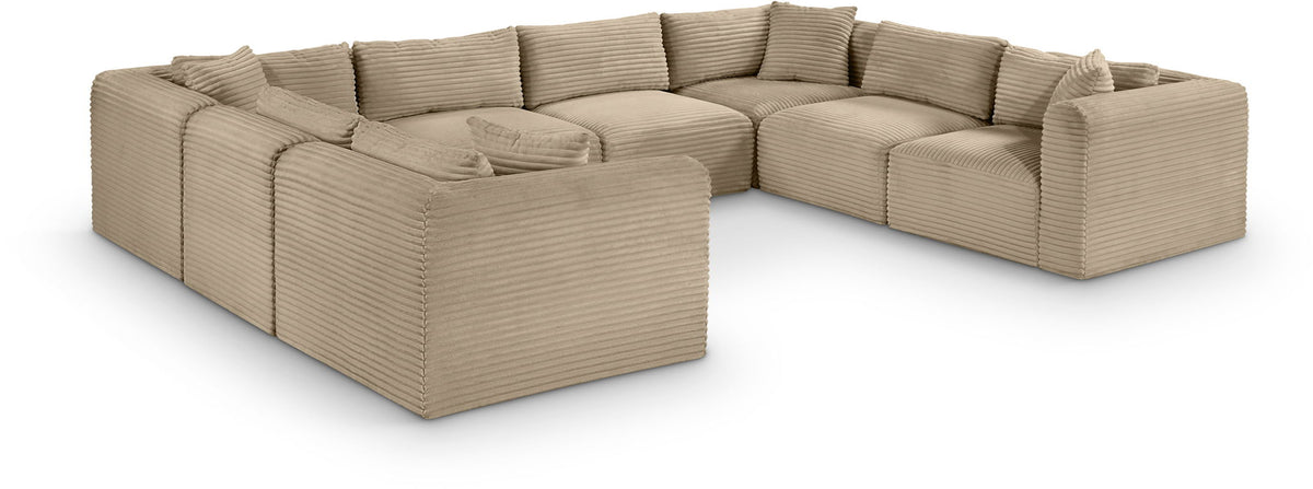 Shaggy - Fabric 8 Piece Modular U-Shaped Sectional