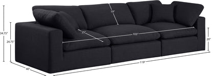 Comfy - Linen Modular Sofa 3 Seats