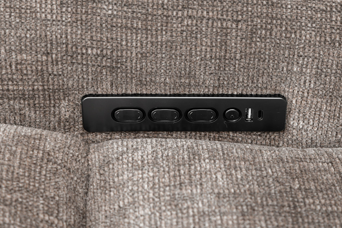 Colton - Power Zero Gravity Sofa With Drop Down Table And Immersive Audio P3 - Branson Tweed